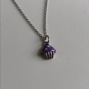 Purple Cupcake Necklace